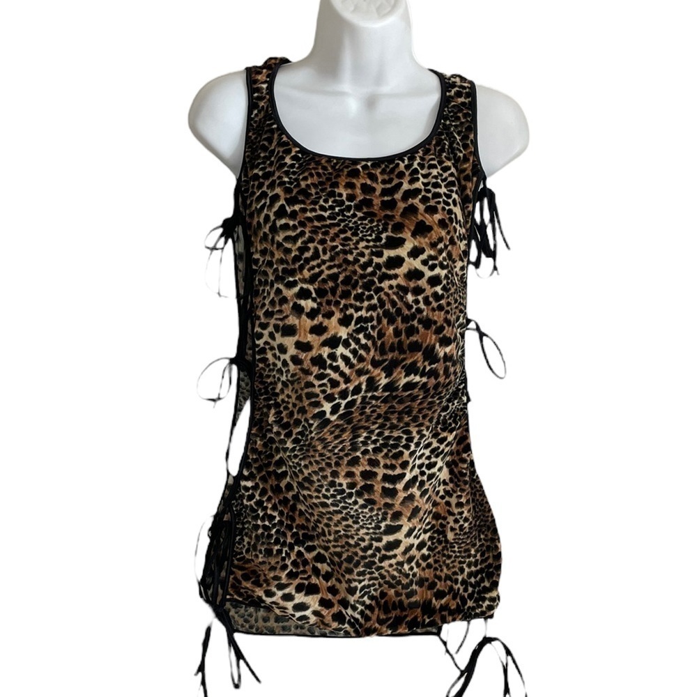 Womens animal print Mini Tank dress lingerie sleepwear